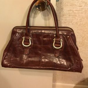 Liz Claiborne Leather Embossed Doctor Bag Purse